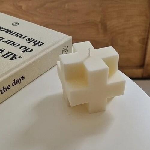 Cross Rubiks Cube Candle Silicone Mold European DIY Chocolate Aromatherapy Soap Candle Mould Cake Tools Home Art Craft Ornament