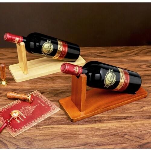 Modern Simple Wooden Wine Rack Creative Home Living Room KTV Bar Counter Wine Bottle Storage Display Racks