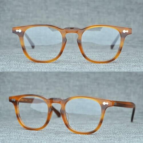High Quality Acetate eyeglasses original Japan Handmade quality Whole-new design jelly color frame Hand rivet eyewear 512