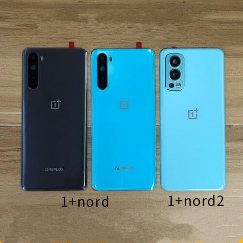 Rear Housing Cover For Oneplus Nord One Plus Back Door Glass Repair Battery Case + Logo Camera Lens Glue