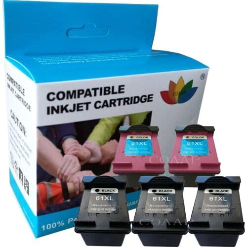 Replacement HP 61 XL Refilled Ink Cartridges hp61 Black and Color for Deskjet 1000 1050 3000 3050 ENVY 4500 4501 4502 4504 5530