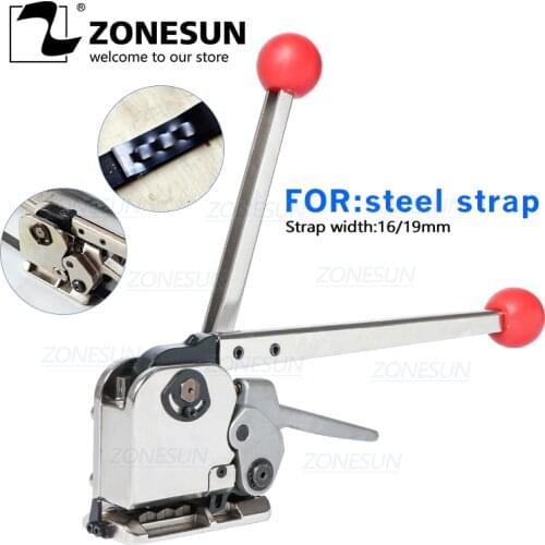 ZONESUN DB-GD35 16-19mm Manual Buckle Free Steel Belt Strapping Machine Strapping Tensioner Tool For Wood Steel Packing Machine