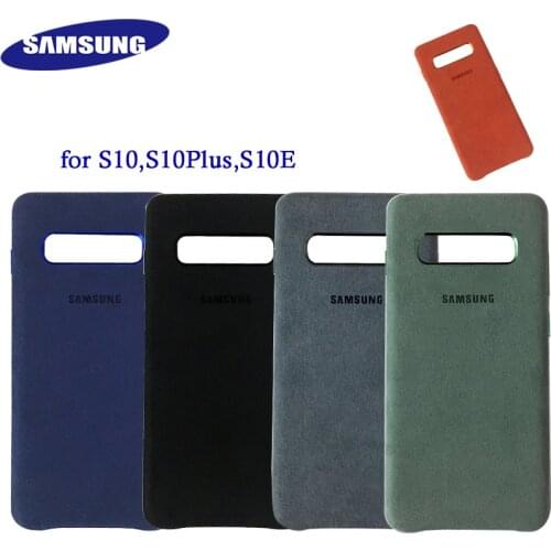 100% Original Samsung Galaxy S10 Plus S10+ S10E for Alcantara Case cover leather luxury premium Case Anti-Fall EF-XG975 EF-XG973