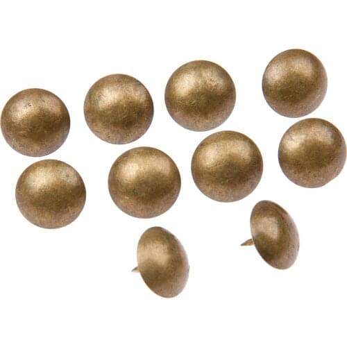 50pcs/lot Antique Bronze Nails 16*13mm Upholstery Tacks Jewelry Gift Wine Wood Case Box Sofa Decor Stud Pushpins Doornail Iron