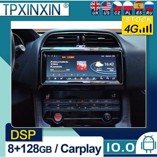 For Jaguar XE XF XEL F-Pace 2016-2019 Android 10 Car Stereo Car Radio with Screen Car GPS Navigation Tape Recorder Head Unit