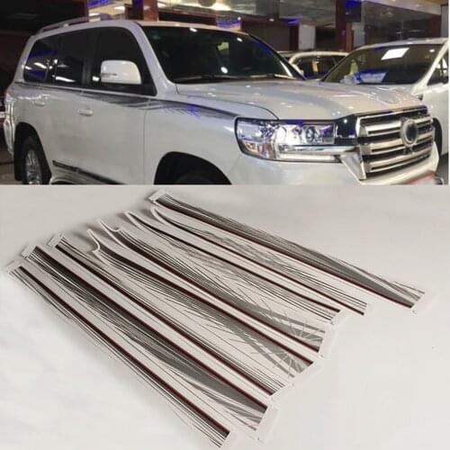 Car Stickers For Toyota Land Cruiser LC200 2016-2020 Both Body Wrap Vinyl Film Automobiles Products Decoration cars Accessories
