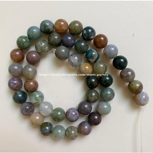 Free Shipping Natural Stone Smooth Indian Agates Round Loose Beads 15" Strand 3 4 6 8 10 12 14MM Pick Size For Jewelry