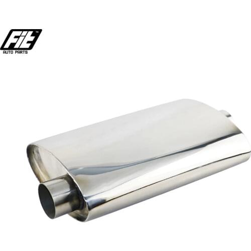 Free Ship Universal Stainless Steel Muffler Car 2.5'' Straight-through Resonator Sport Sound Exhaust Pipe about 5KG High Quality