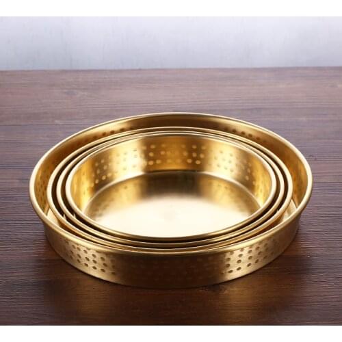 Dish pure copper cake plate thickened pure copper basin dish copper plate copper soup plate pure copper plate copper tableware