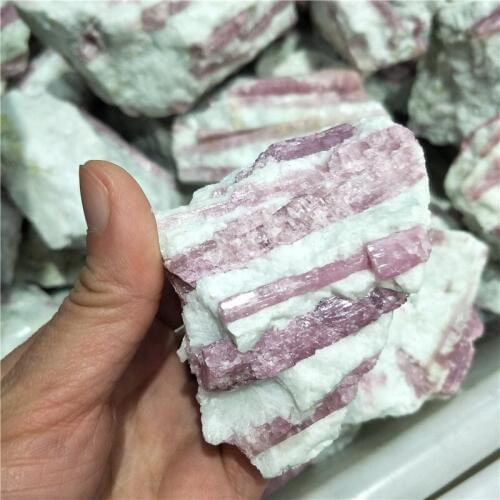 DHX SW natural big size reddish-purple tourmaline red tourmaline watermelon rough stones specimen healing crystals free shipping