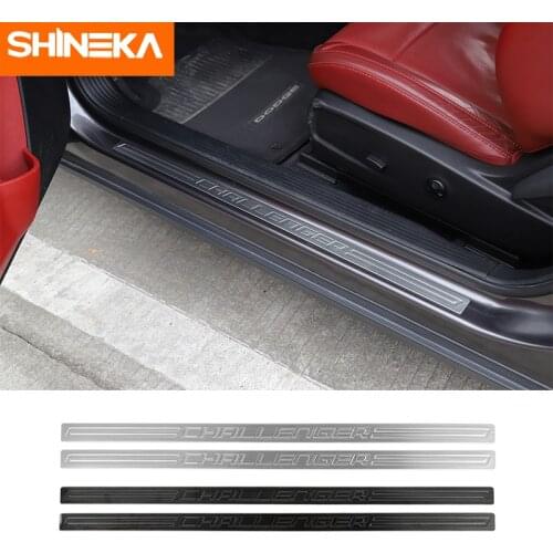 Chromium Styling for Dodge Challenger Car Door Sill Scuff Plate Guard Threshold Pedal Accessories for Dodge Challenger 2009