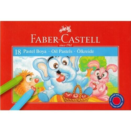 Faber-Castell Oil pastels, cardboard wallet of 18
