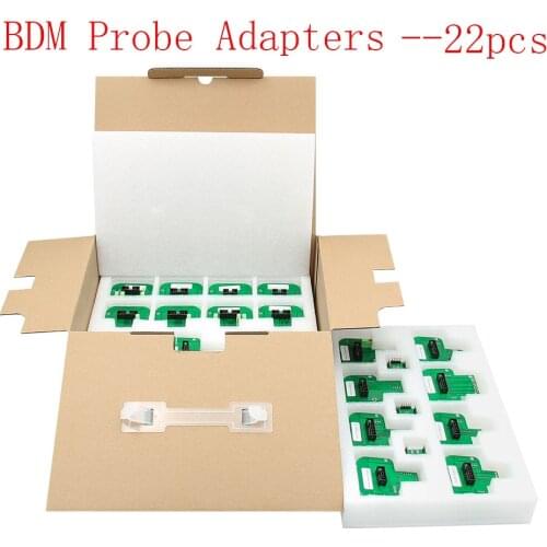 22pcs BDM Probe Adapters Full Set ECU Programmer For BDM100 CMD100 FGTECH V54 Led bdm frame ecu chip Tuning Tool