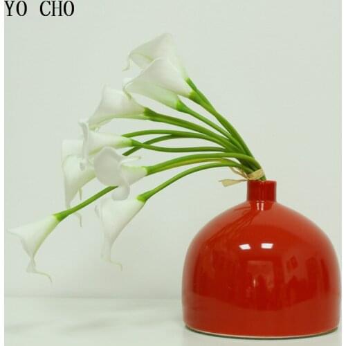 20 pcs/lot) Hot Sale Real touch white artificial calla lily for Wedding Bouquet Bridal Party Home Decoration Wedding flower