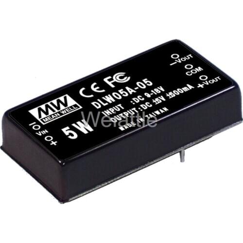 MEAN WELL original DLW05B-15 15V 167mA meanwell DLW05 15V 5W DC-DC Regulated Dual Output Converter