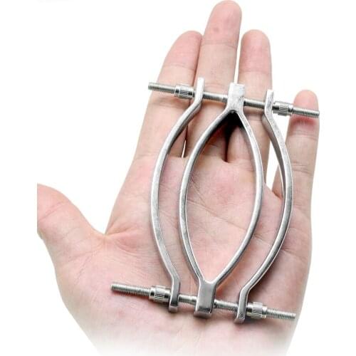 Metal Thumbscrews Labia Clamps Pussy Spreader Stimulator clip G-spot Stimulator Massage BDSM Bondage Metal Sex Toy For Women