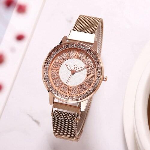 Fashion dragonfly watch ladies casual ladies watch rose gold mesh band quartz watch unbranded female watch cheap price