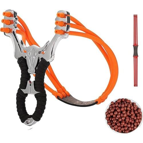 Powerful Slingshot Outdoor Hunting Slingshot Set Professional Rubber Band Outdoor Fishing Hunting Bow Catapult Adult Toy