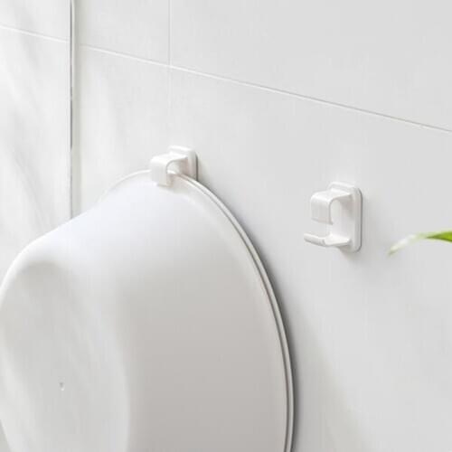 Bathroom Hook Wall-hung Washbasin Hook Free Punch Washbasin Storage Shelf Housekeeper Hooks for Hanging Kitchen Household New