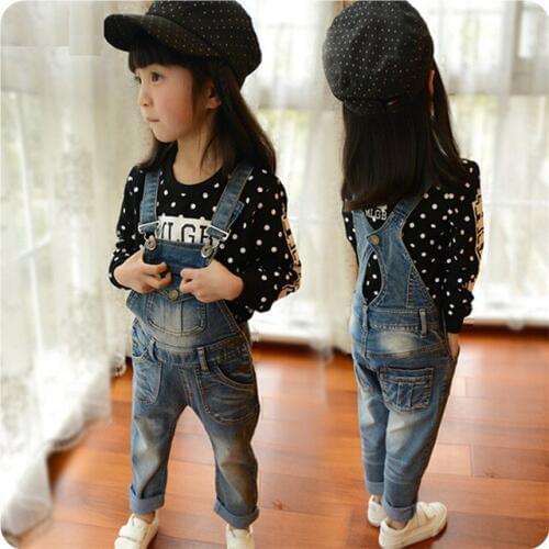 2020 new childrens denim overalls Korean version childrens clothing children boys girls trousers cute frock kids clothes baby