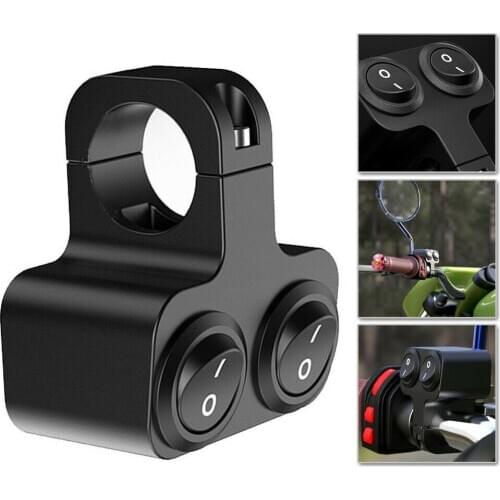 OLOMM 12V Motorcycle ATV Bike Handlebar Headlight Fog Light Horn Dual Buttons Switch