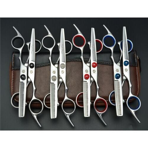 1001Z 6'' Purple Dragon 1 Pair 2Pcs Set Cutting Scissors + Thinning Shears TOP GRADE Hairdressing Scissors Barbers Hair Scissors