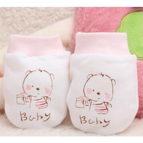 Fashion Baby Glove Cartoon Pattern Anti-grasping Gloves Newborn Protection Face Cotton Anti Scratching Gloves Newborn