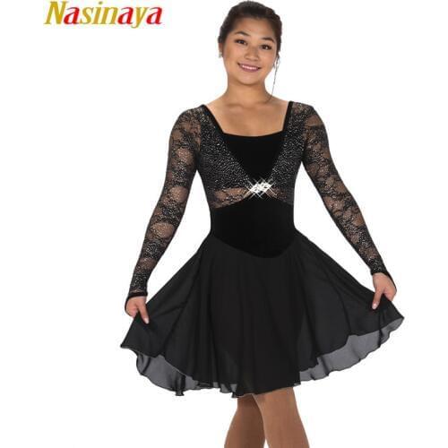 Nasinaya Figure Skating Dress Customized Competition Ice Skating Skirt for Girl Women Kids Patinaje Gymnastics Performance 307