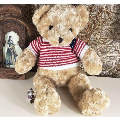 Teddy bear Children plush toy boy bear with clothes birthday gift kids baby stuffed toy 60cm