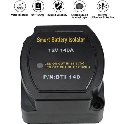 Relay VSR ​for Camper Charge 2 Battery Bank Car Smart Battery Isolator 12V 140A Voltage Sensitive Split Charge Car Accessories