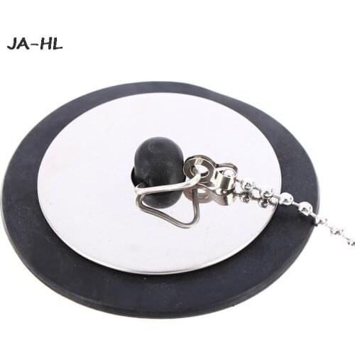 Rubber Choke Bathtub Drain Stopper With Chain Bath Plug Drain Tub Stopper