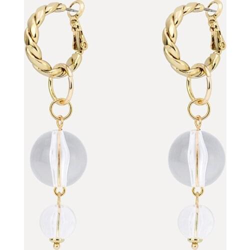 Big Round Ball Pendant Simple Earrings for Women Fashion Dangle Earring Jewelry Gifts Party Accessory