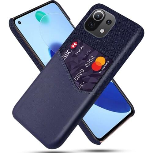 Febric Card Holder Cover For Xiaomi Mi 11 Lite Ultra Poco F3 X3NFC 11i 11X Cloth Texture Antiskid Case For Redmi Note 10 Pro 10S