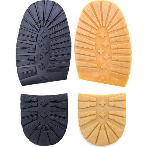 Thicken Rubber Shoe Soles for Men Leather Business Shoes Heel Sole Non-slip Repair DIY Replacement Outsoles Black Beige Shoe Pad