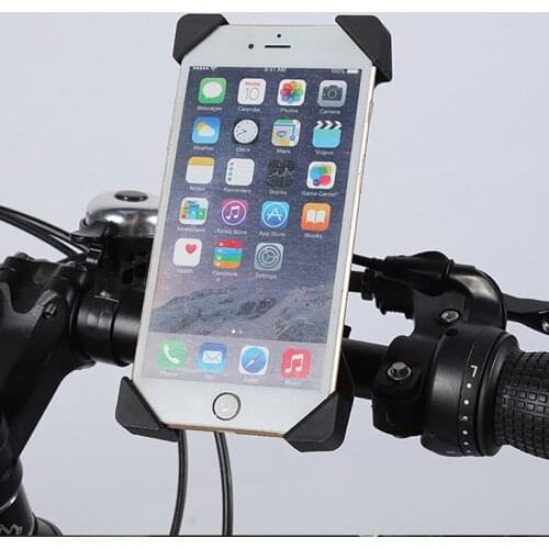 Bike Phone Holder Universal Adjustable Bicycle Holder Non-Slip Moblie Cell Phone Clip 360 Rotatabl Anti-drop Mobile GPS Bracket