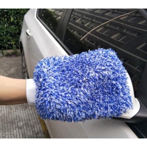 1pc Maximum Mitt High Density Car Wash Cloth Ultra Super Absorbancy Car Sponge Plush Glove Microfiber Detailing Cleaning Towel