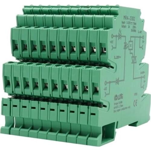 10pcs/lot Relay ssr Relay Module AC SSR Output 2A 3A Solid State Relay Ultra Slim DIN Rail Relay board with Led signal