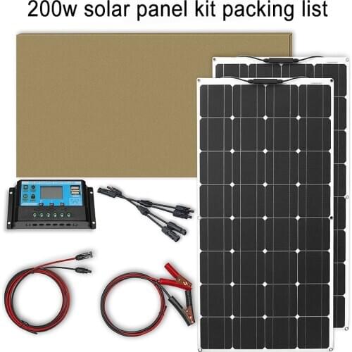 100 watt Multipurpose 12v flexible 100w 200w 300w home solar panel kits for car RV boat