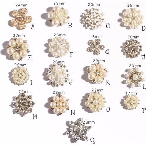 200pcs/lot Bling Metal Rhinestone buttons Jewelry Findings Clear Alloy Mixed Colors Crystal Flatback Beads for Hair Accessories