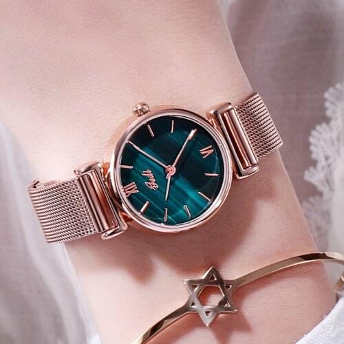 2020 Wristwatch Milanese Watchband Stars Elegant Woman Watch Wild Ladies Watches Waterproof Quartz Watch
