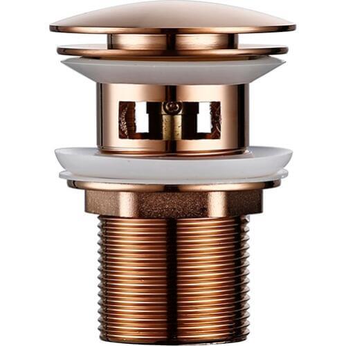 Bagnolux Rose Gold Sink Drainer Circular Pop-Up Corrosion Resistance durability Bathroom Hotel Washbasin Sink Drainer