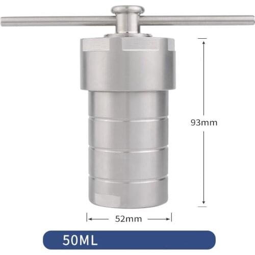 Fast shipping Hydrothermal Autoclave Reactor with PTFE Chamber Synthesis 50ml customizable H