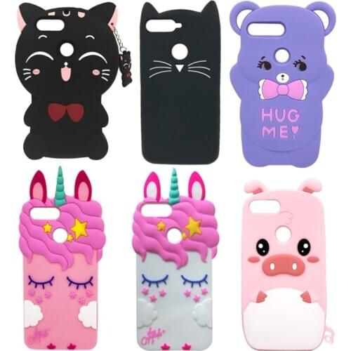 For Huawei Y6 Prime 2018 Case Cute 3D Cartoon Soft Silicone Mobile Phone Back Cover Case For Huawei Y6 2018 Y 6 Prime 2018 Funda