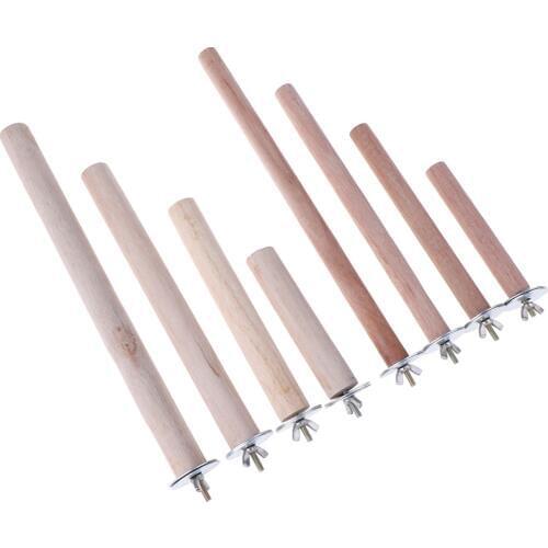 1Pc Wooden Parrot Stand Stick Perch for BirdsToy Bird Cage Accessories