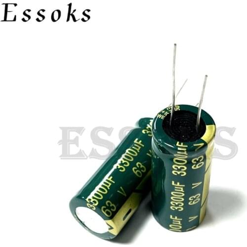 2pcs Electrolytic Capacitor 63V3300UF 63V 3300UF 18X40 mm High Frequency Low ESR Aluminum Capacitors