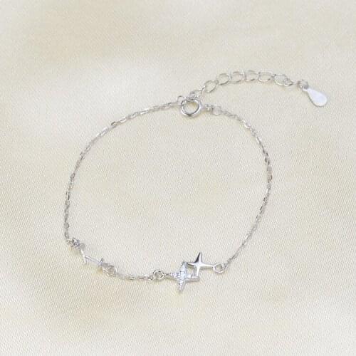 925 Sterling Silver Pearl Bracelet Chain Findings, Fashion Bracelet Settings Jewelry Parts Fittings Charm Accessories 2 Color