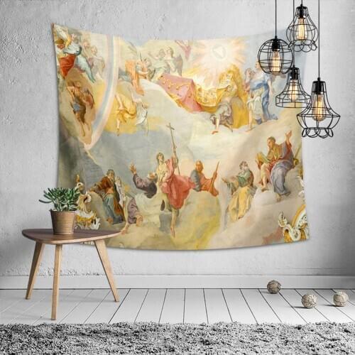 Jesus cross blanket tapiz de pared tapestry wall fabric decoracion habitacion tapisserie murale