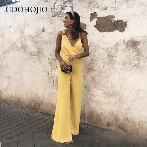 GOOHOJIO 2021 Spring Autumn New Streetwear Rompers Womens Backless Jumpsuit Ladies High Waist Solid Color One Piece Suit Women