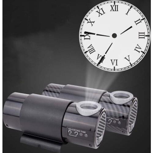 Hot sale circular projection modern wall clock Rome Arabia digital needle with backlight luminova mechanical plastic