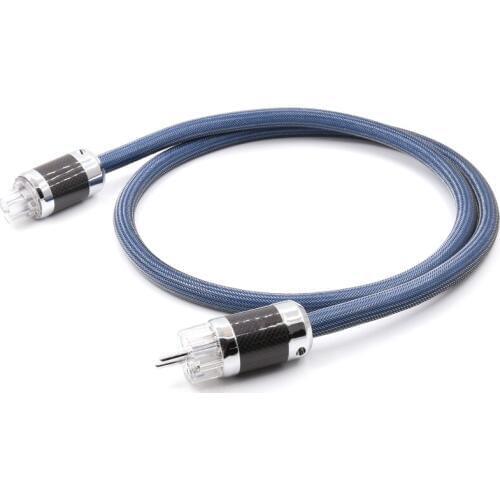 Hifi audio SPX-28 OCC Silver plated audio power cable with carbon fiber EU version power plug